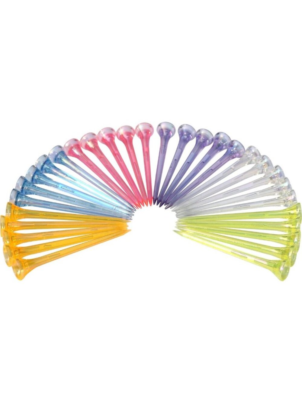 Professional Unbreakable Golf Tees - 2.68" & 2.83" - Reduced Friction, 10/20/30